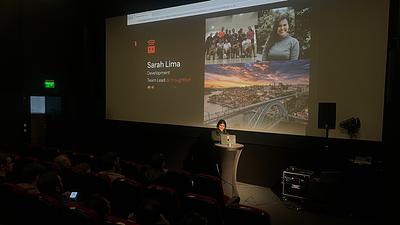 Sarah's talk from the back of the theater