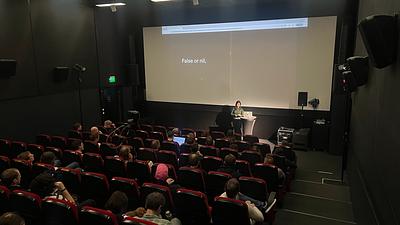 Sarah's talk from the back of the theater