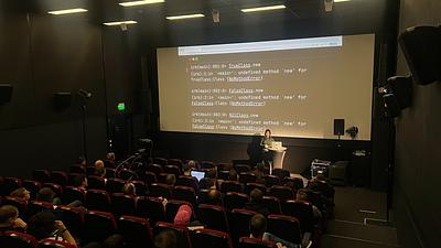 Sarah's talk from the back of the theater